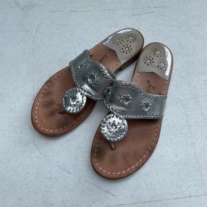 Jack Rogers silver sandals